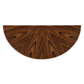 Art Deco High Lustre Small Demilune Console Table