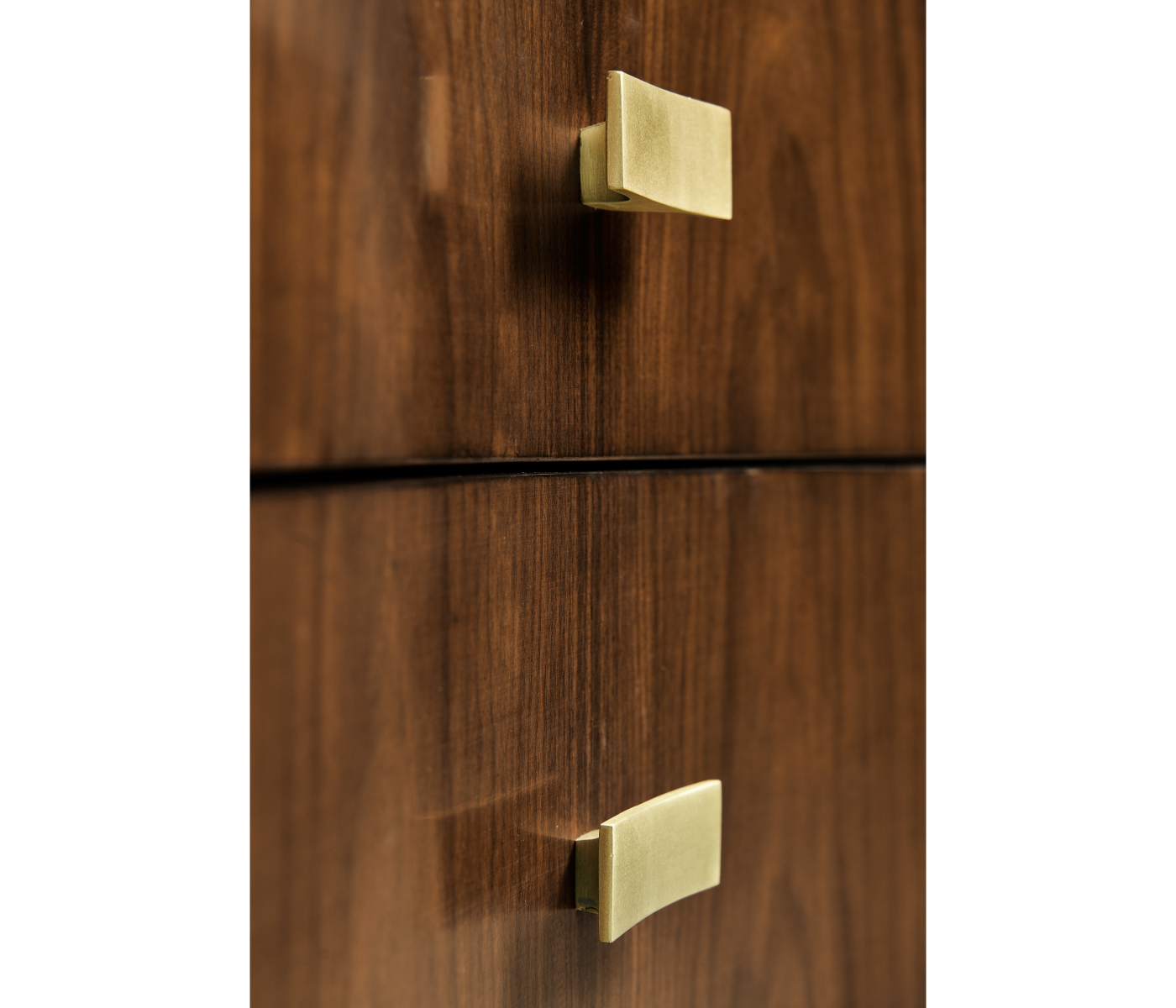 Art Deco Satin Curved Chest of Drawers