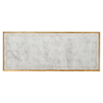 Églomisé & Gilded Iron Horseshoe Console