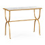 Églomisé & Gilded Iron Horseshoe Console