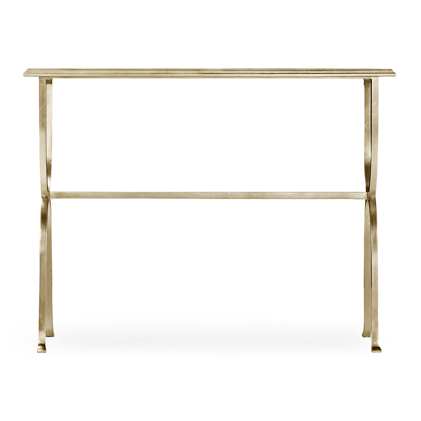 Églomisé & Silver Iron Horseshoe Console