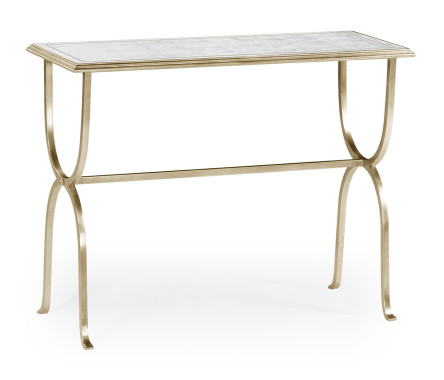 Églomisé & Silver Iron Horseshoe Console