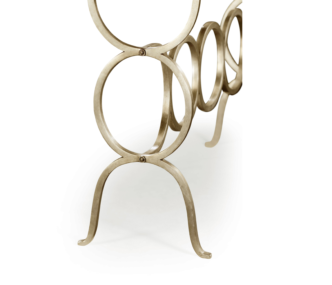 Églomisé & Silver Iron Circles Console