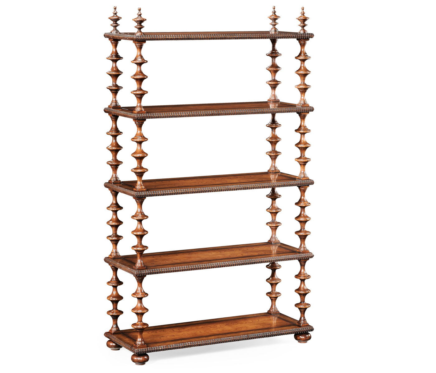 Gadrooned five-tier étagère