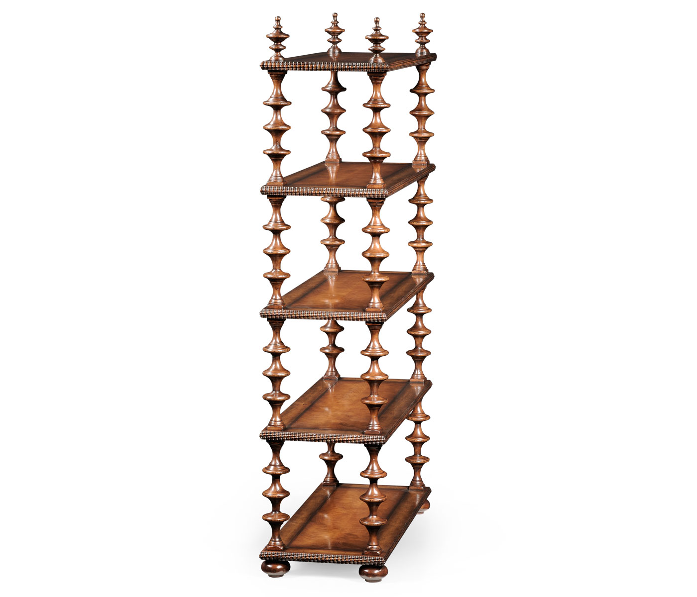 Gadrooned five-tier étagère