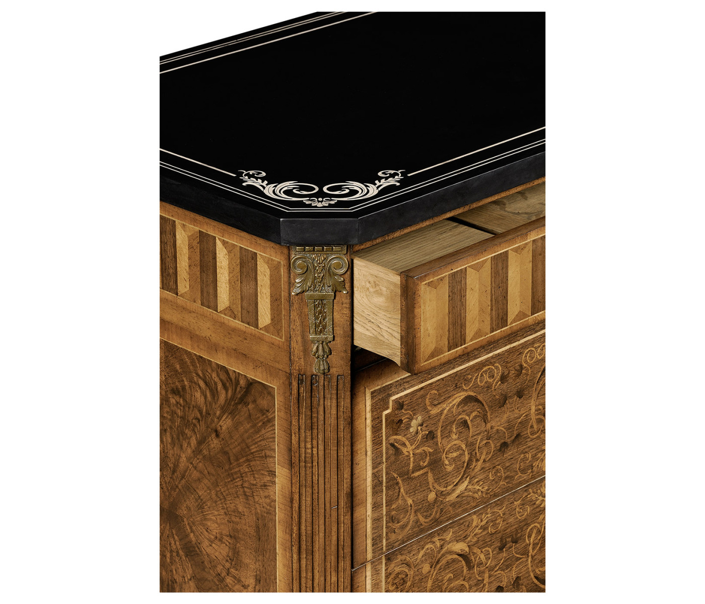 Italian Commode with Black Scagliola Top (Large)