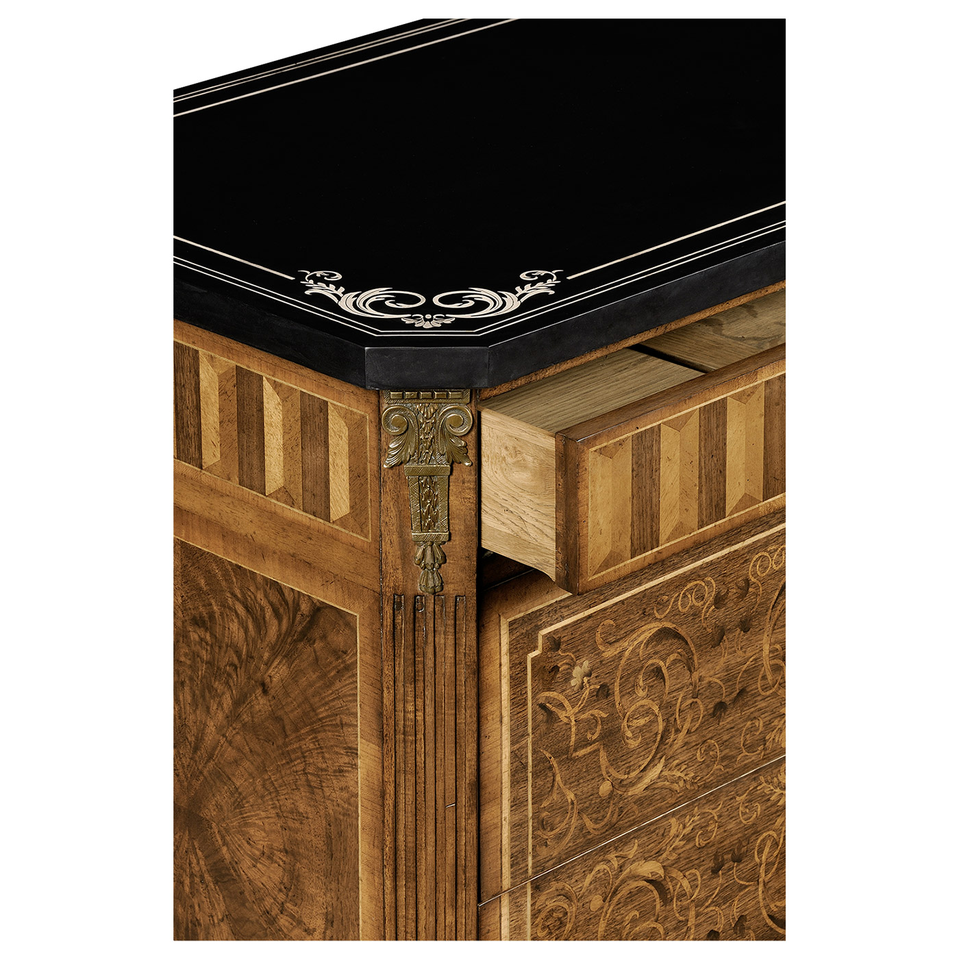 Italian Commode with Black Scagliola Top (Large)