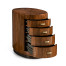 Art Deco Oval Chest of Drawers with Brass Handles (High Lustre)