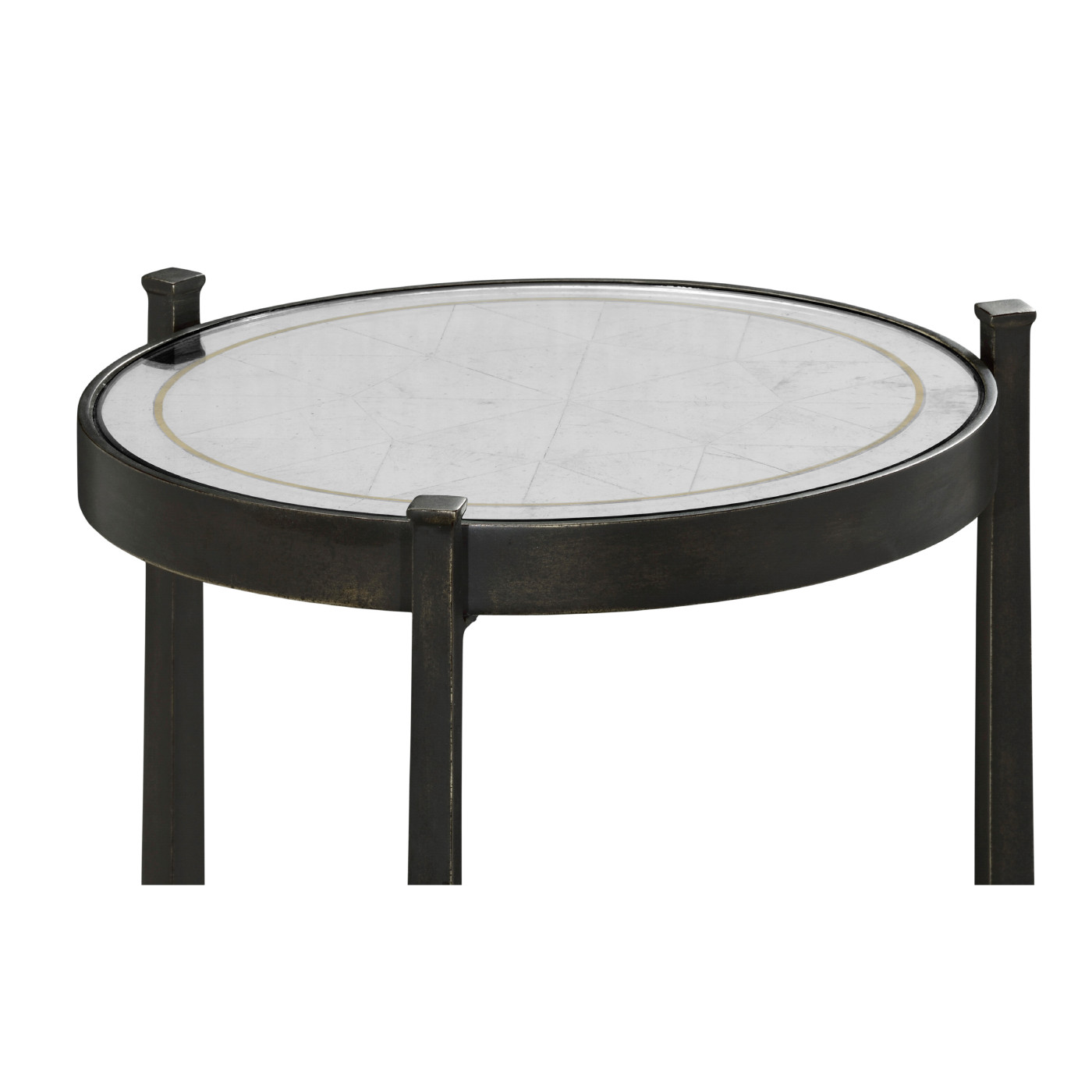 Églomisé & Bronze Iron Wine Table