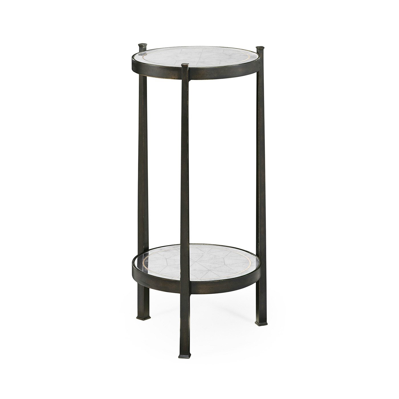 Églomisé & Bronze Iron Wine Table