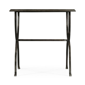 Églomisé & Bronze Iron Square Side Table