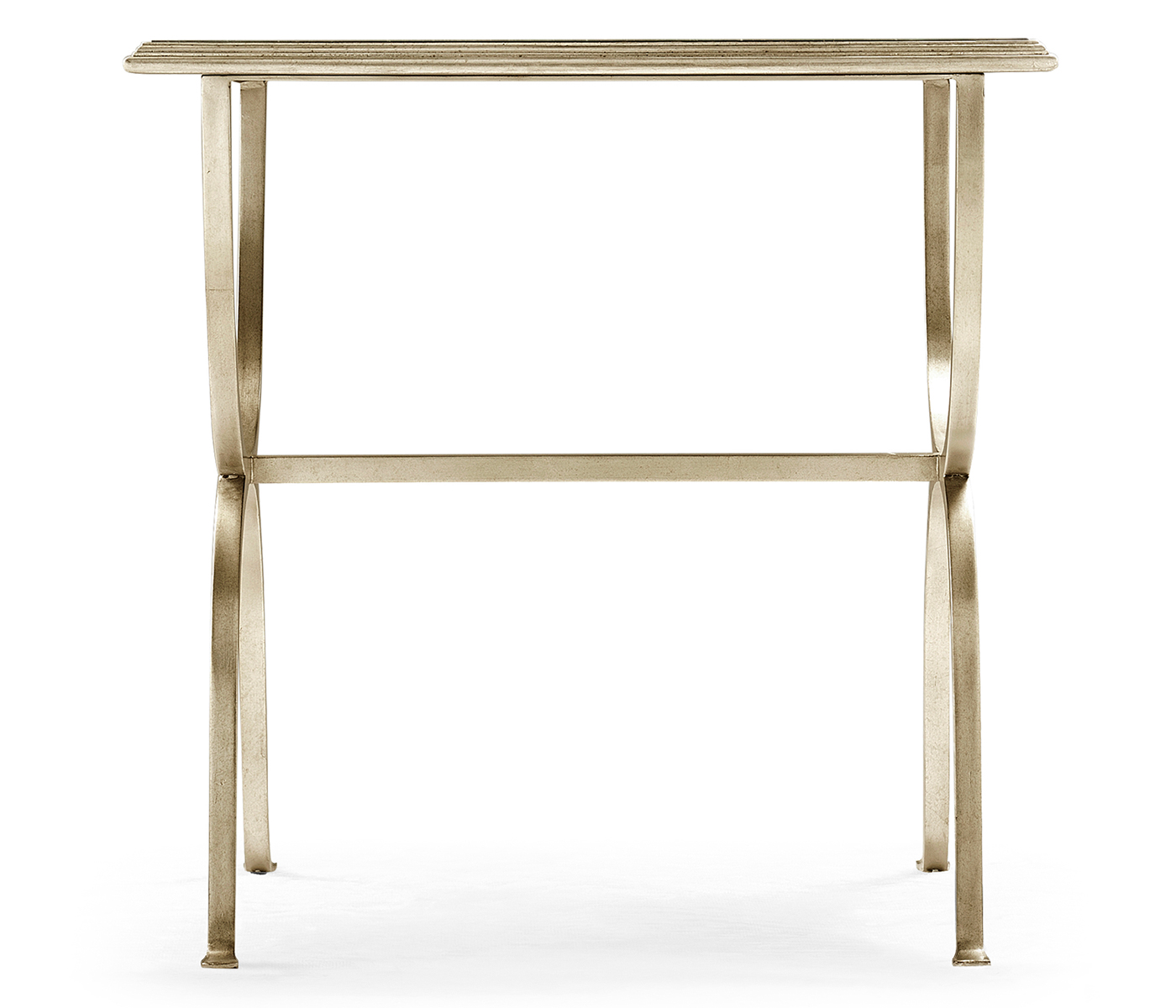 Églomisé & Silver Iron Square Side Table