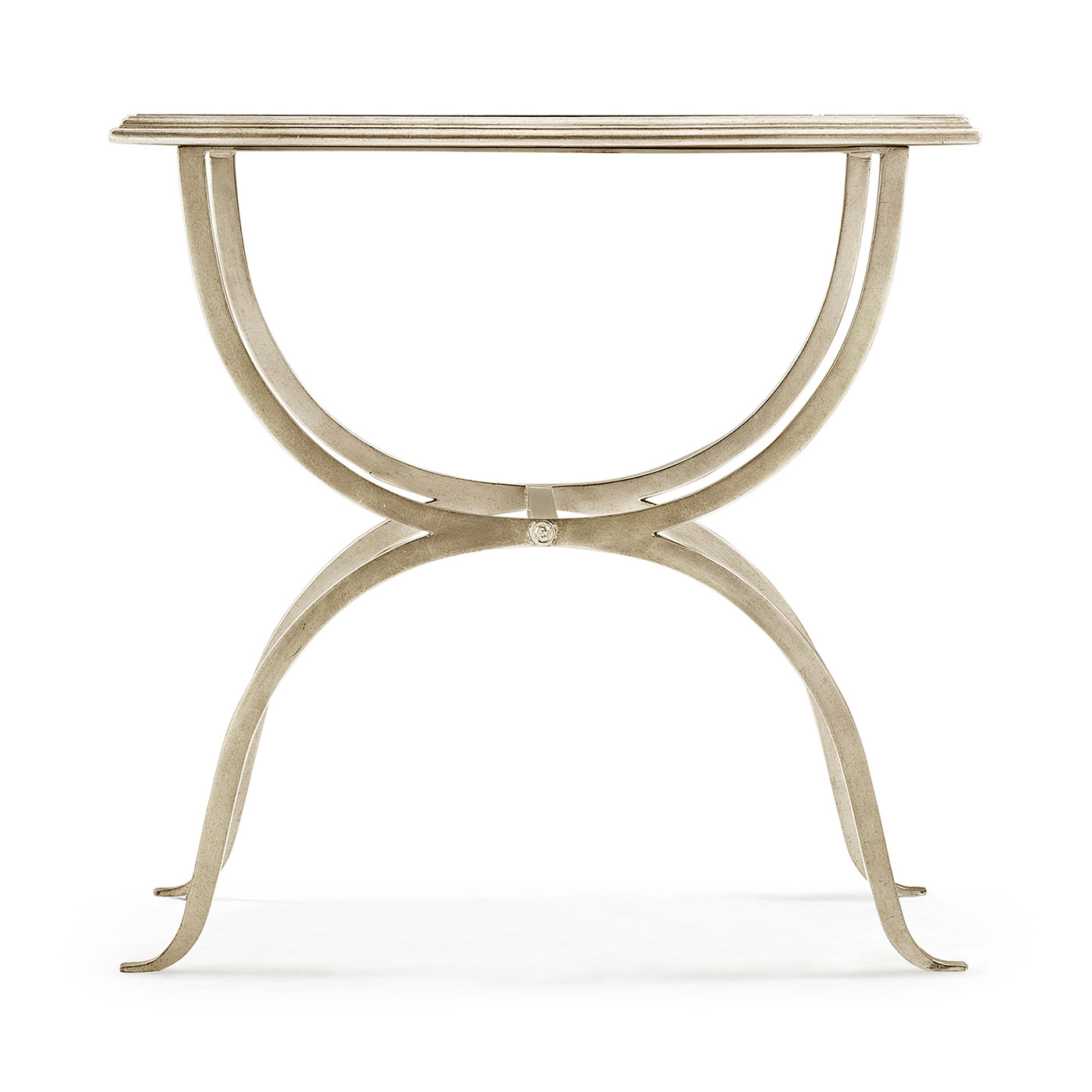 Églomisé & Silver Iron Square Side Table