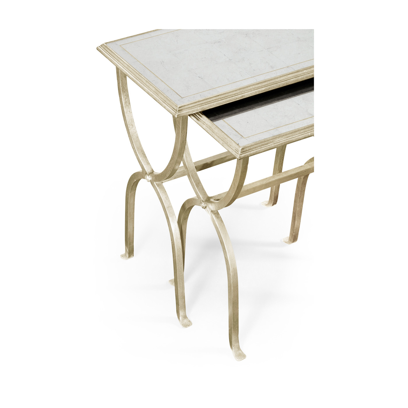 Églomisé & Silver Iron Nest of Table