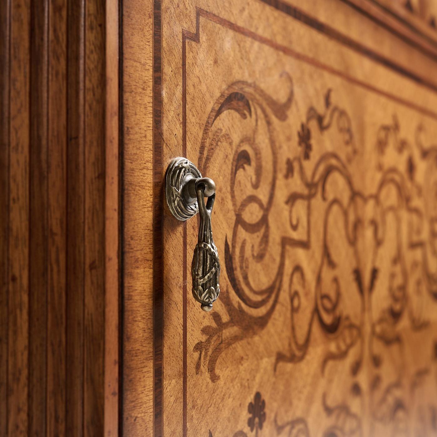 Small Satinwood & Cream Scagliola Italian Commode