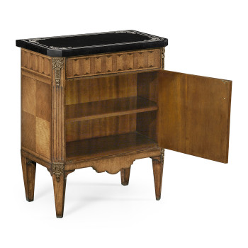 Small Satinwood & Black Scagliola Italian Commode