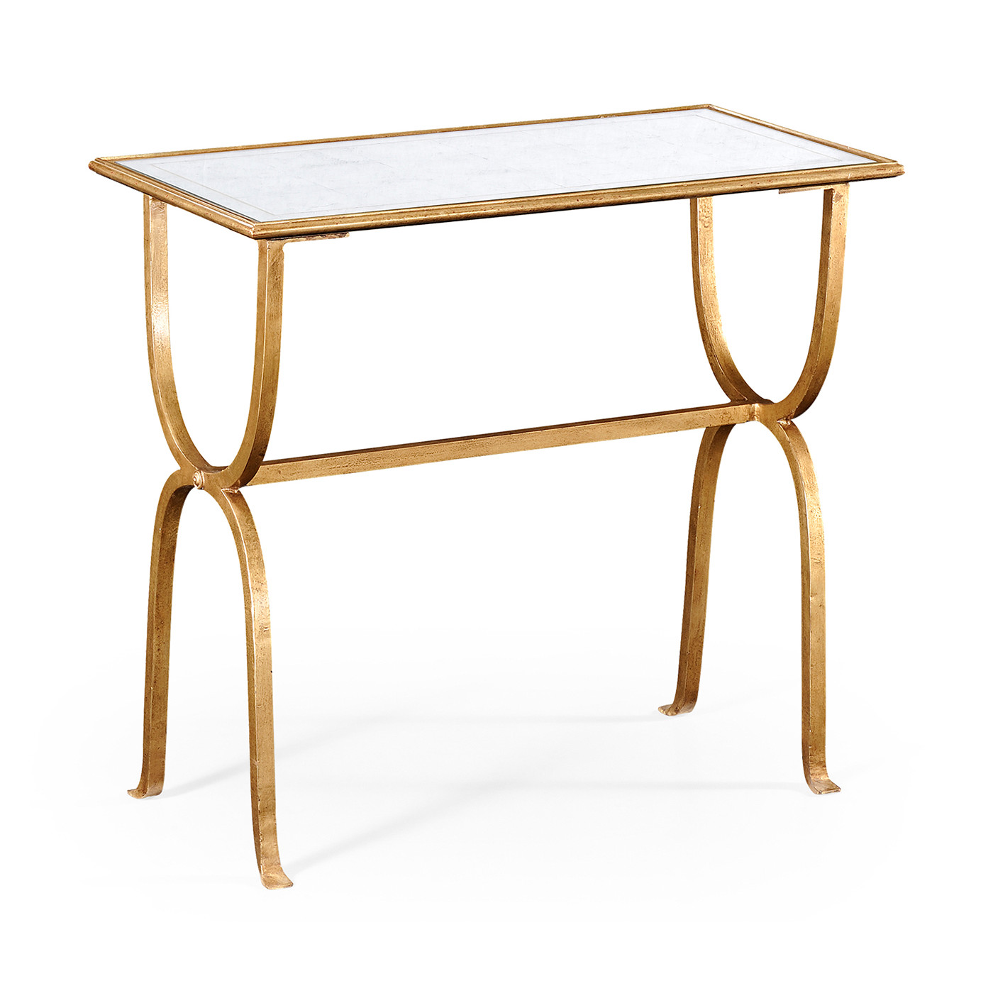Églomisé & Gilded Iron Tray Table
