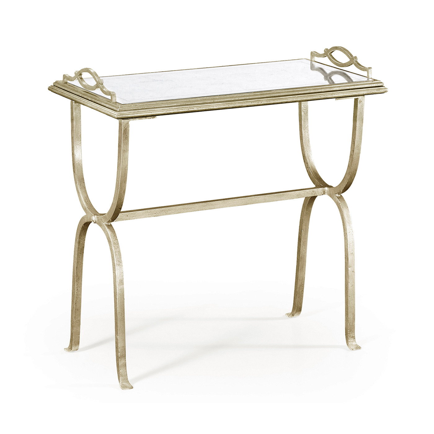 Églomisé & Silver Iron Tray Table