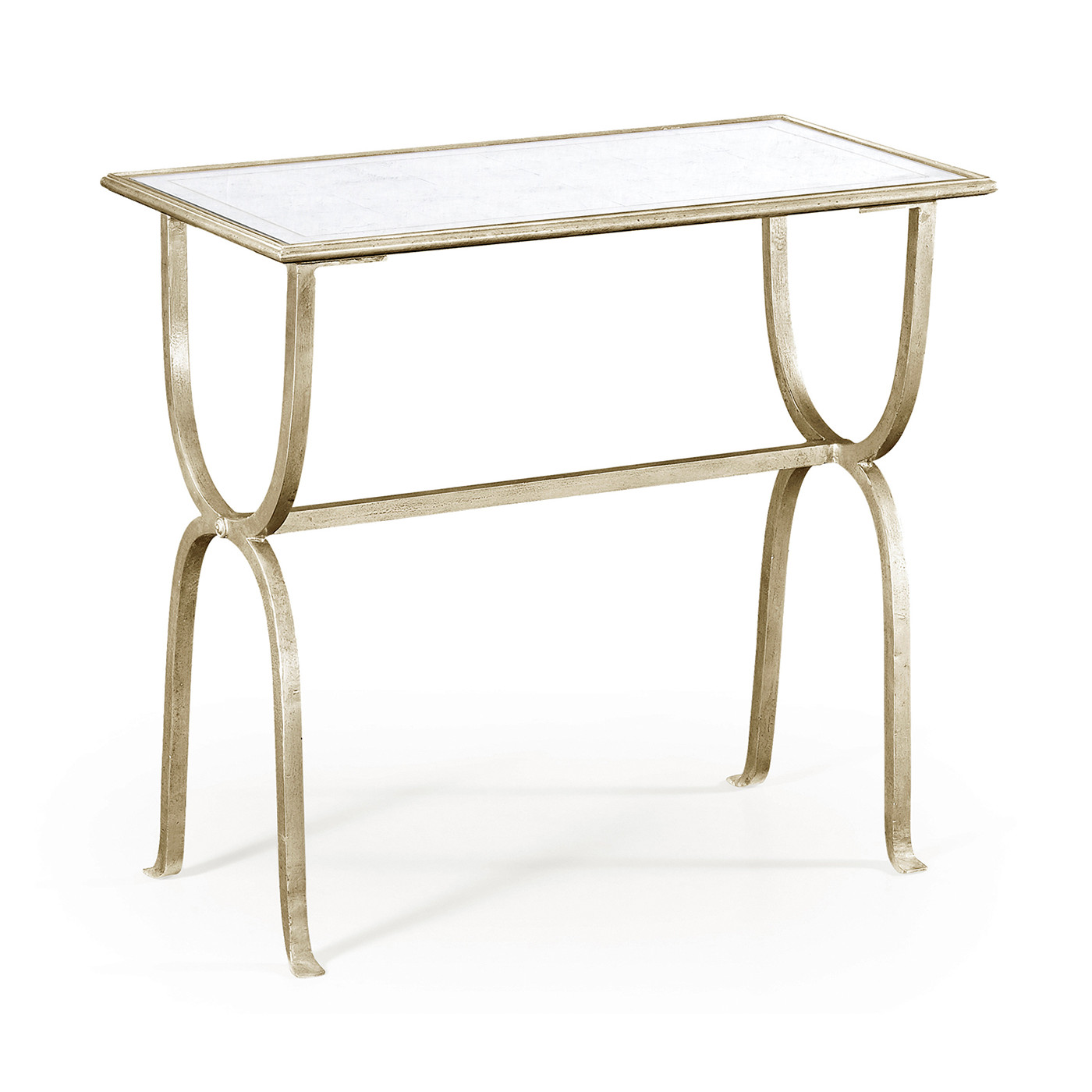 Églomisé & Silver Iron Tray Table