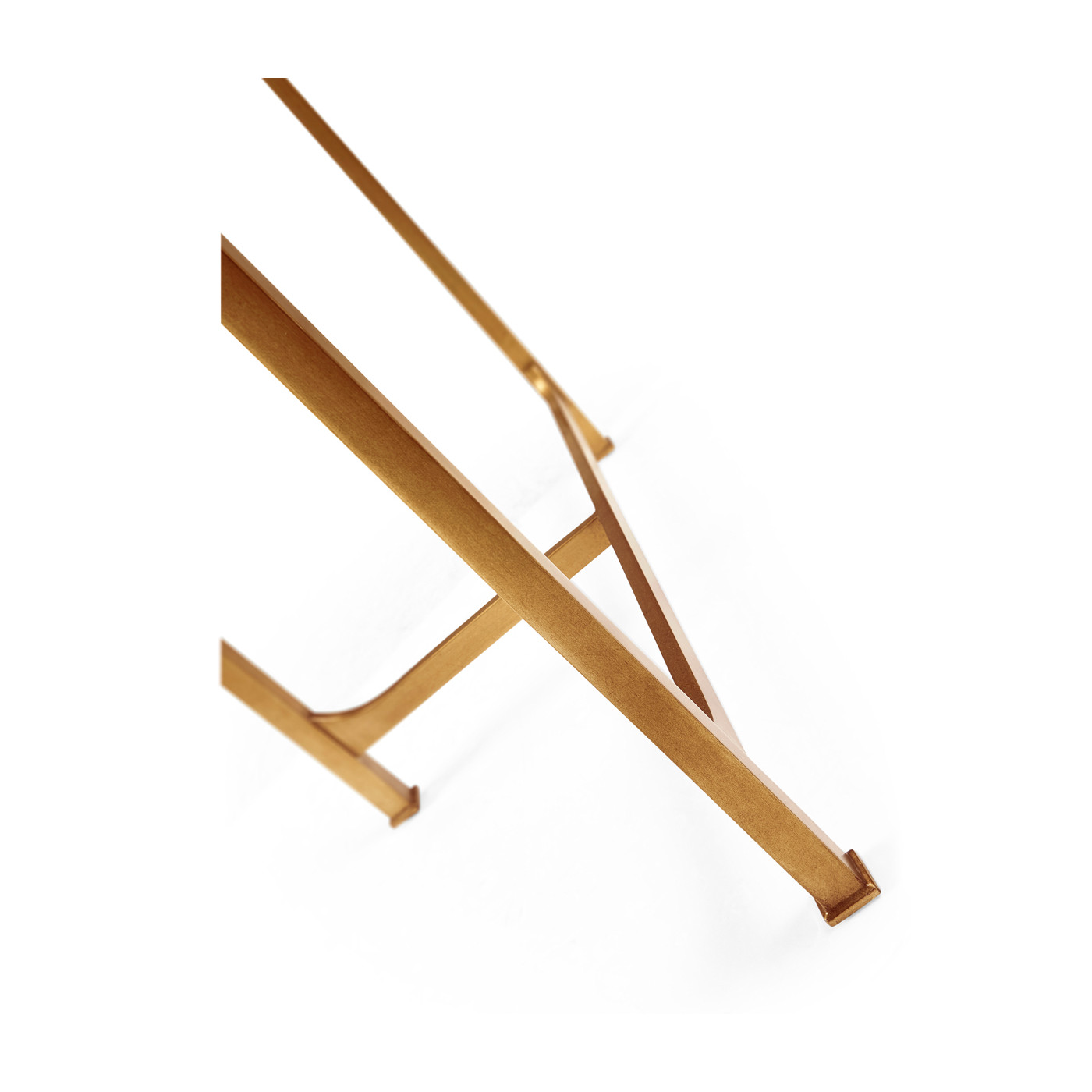 Small Églomisé & Gilded Iron Demilune Console