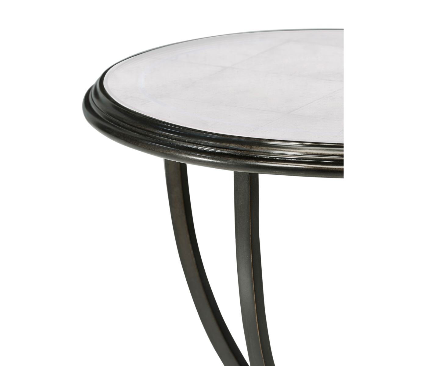 Églomisé & Bronze Iron Lamp Table with Bunched Legs
