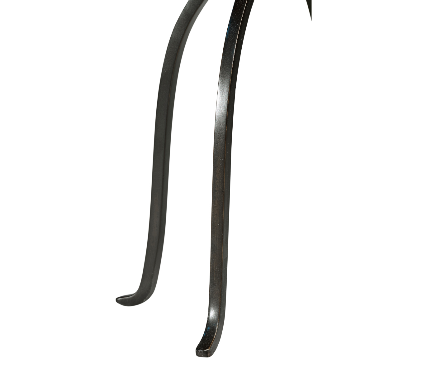 Églomisé & Bronze Iron Lamp Table with Bunched Legs