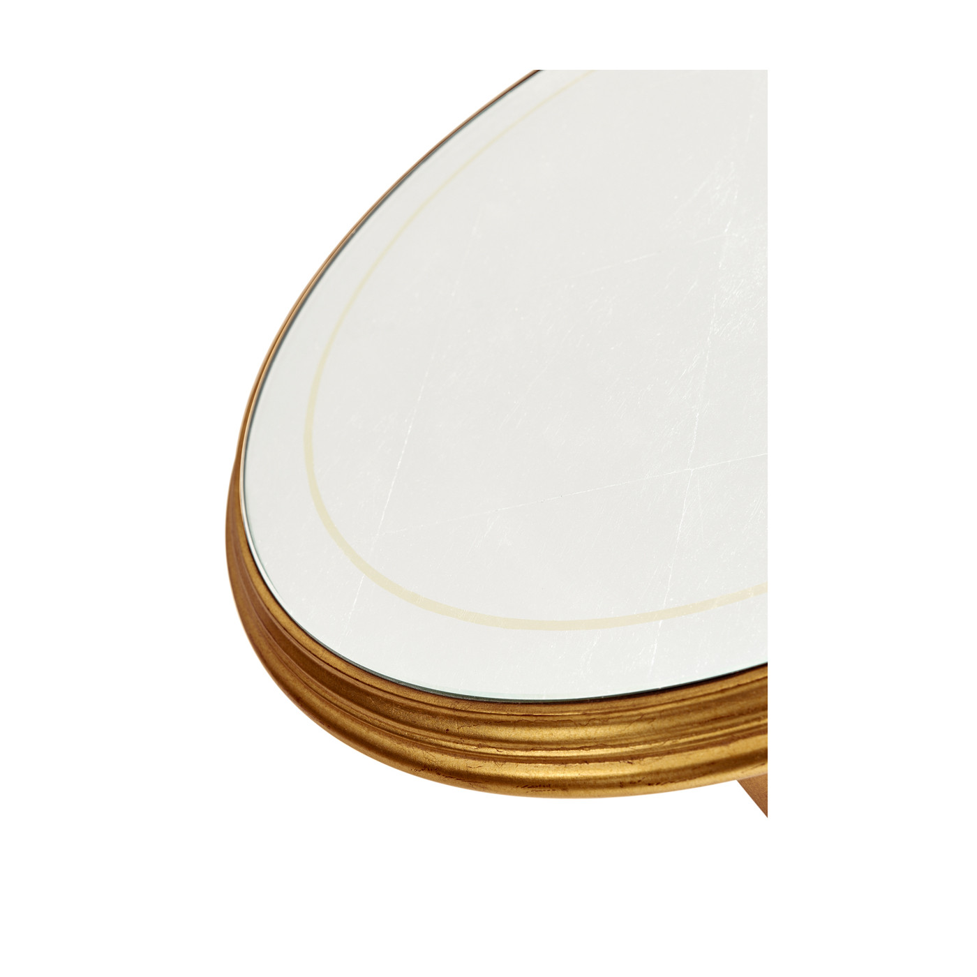 Églomisé & Gilded Iron Lamp Table with Bunched Legs