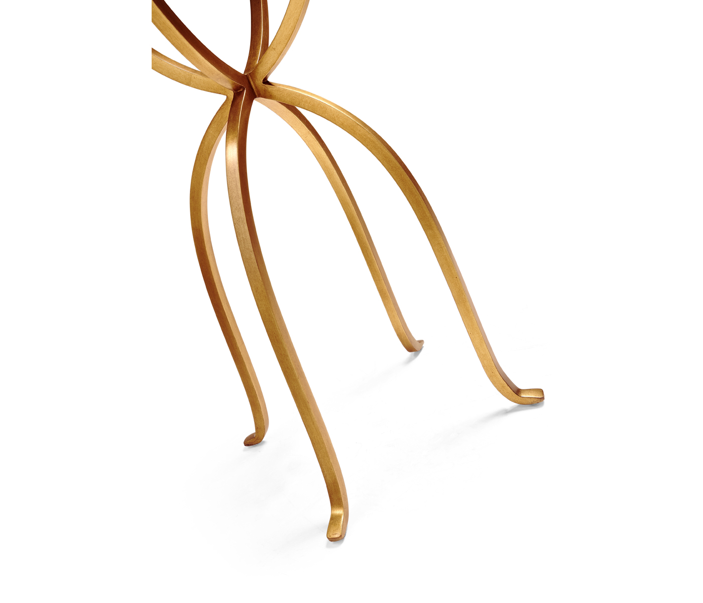 Églomisé & Gilded Iron Lamp Table with Bunched Legs
