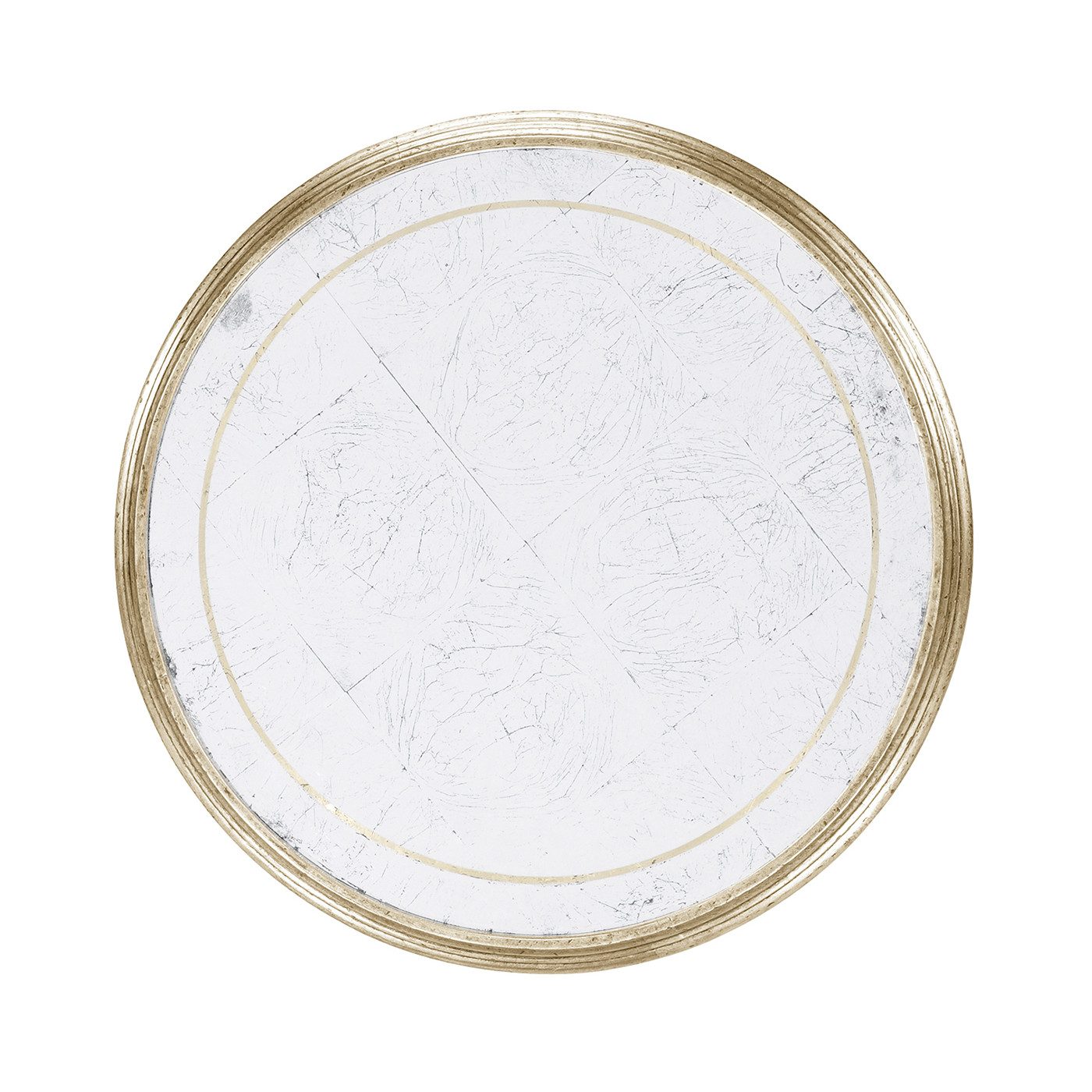 Églomisé & Silver Iron Lamp Table with Bunched Legs