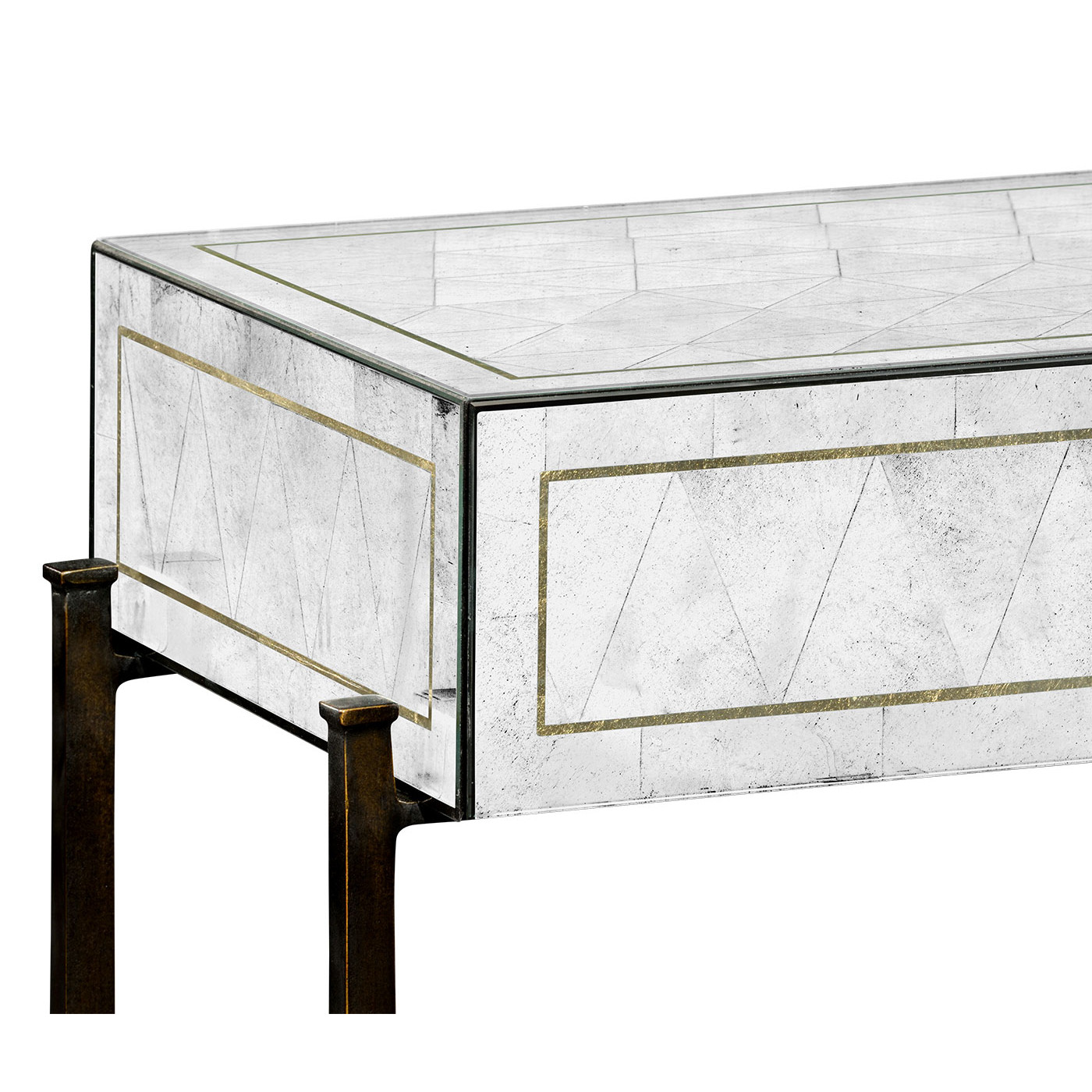 Églomisé & Bronze Console