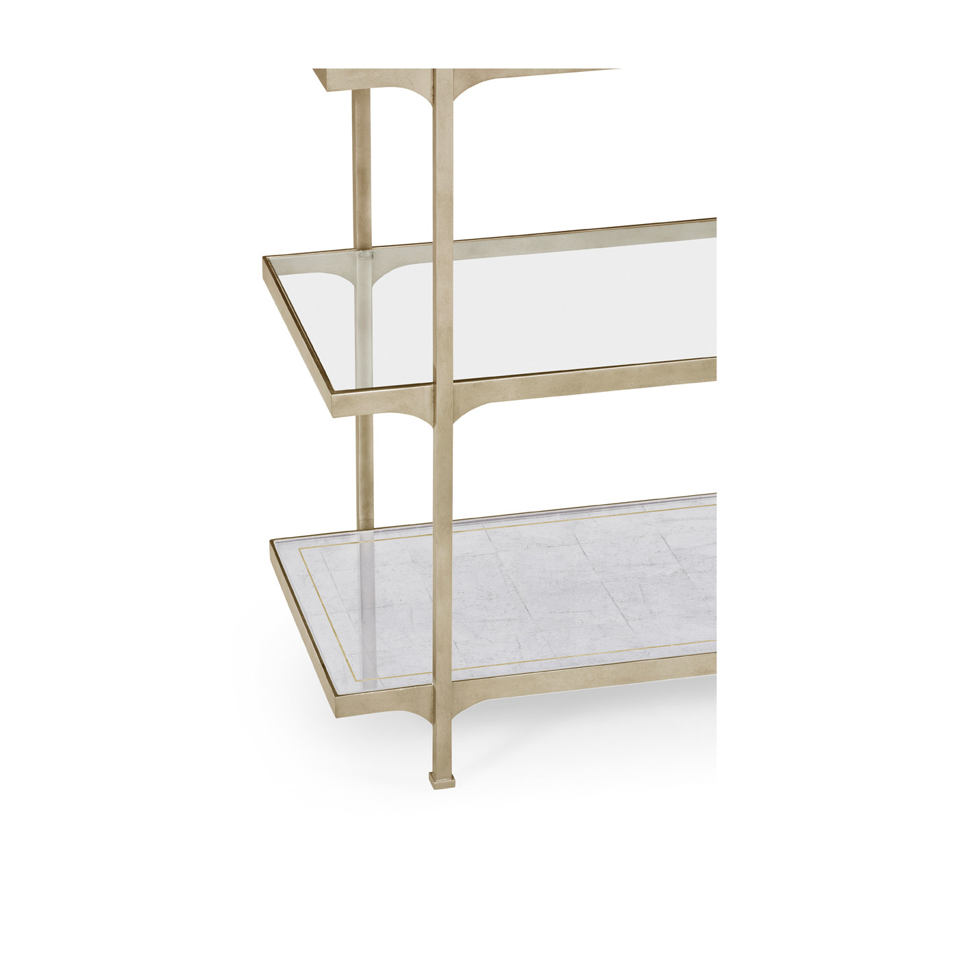 Églomisé & Silver Iron Six-Tier Étagère