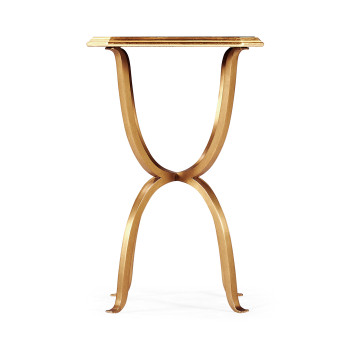 Églomisé & Gilded Iron Octagonal Side Table