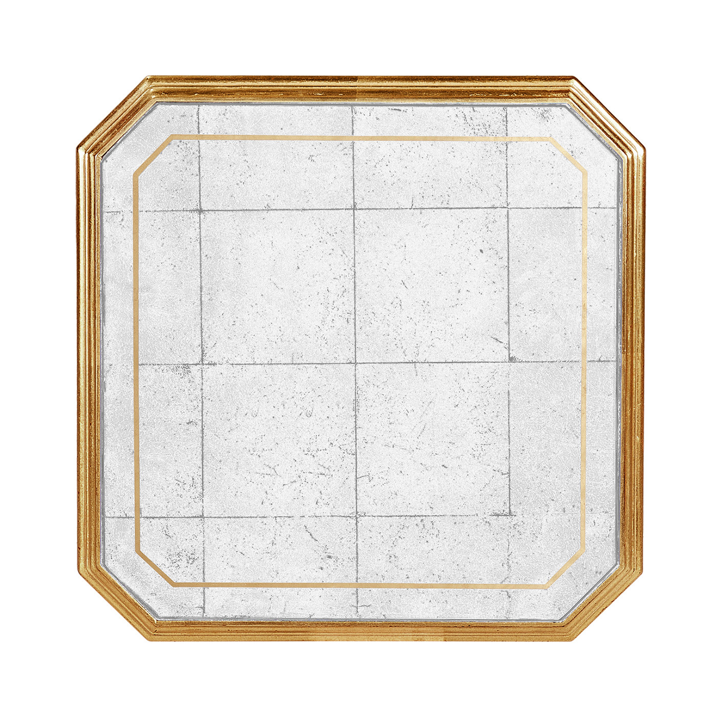 Églomisé & Gilded Iron Octagonal Side Table