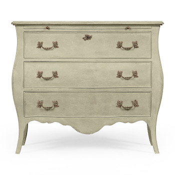 Grey Painted Bombé Chest