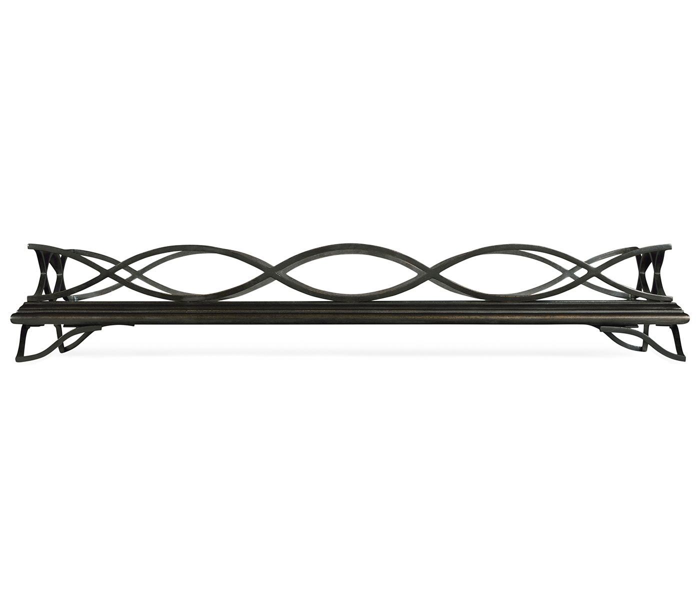 Églomisé & Bronze Iron Rectangular Tray