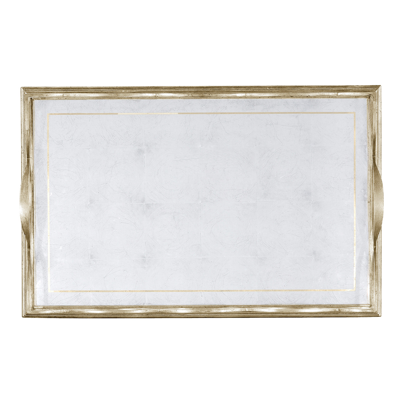 Églomisé & Silver Iron Rectangular Tray