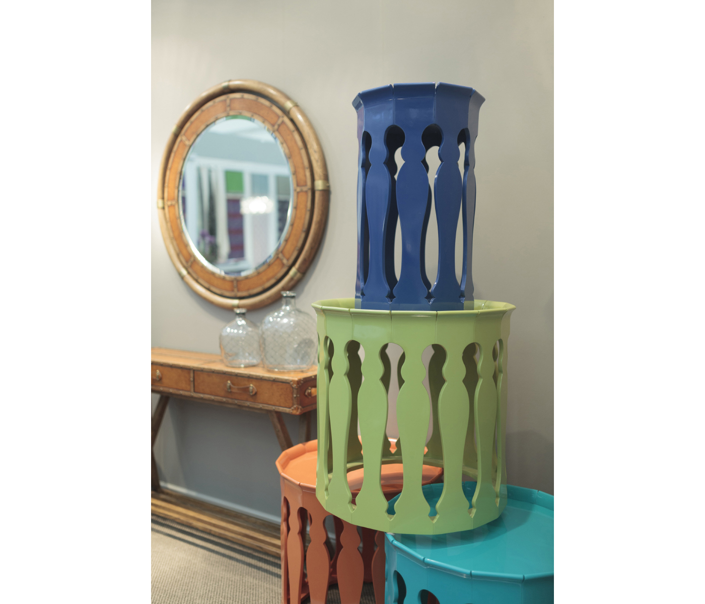 Moorish sofa tables (Aruba Blue)