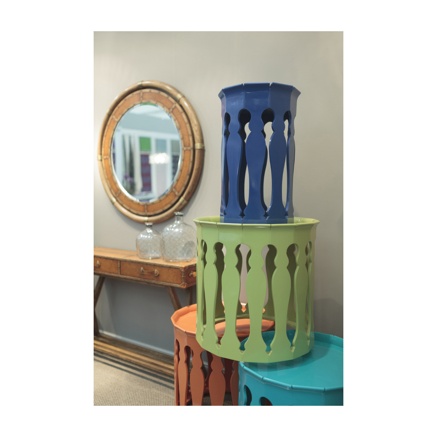 Moorish sofa tables (Aruba Blue)