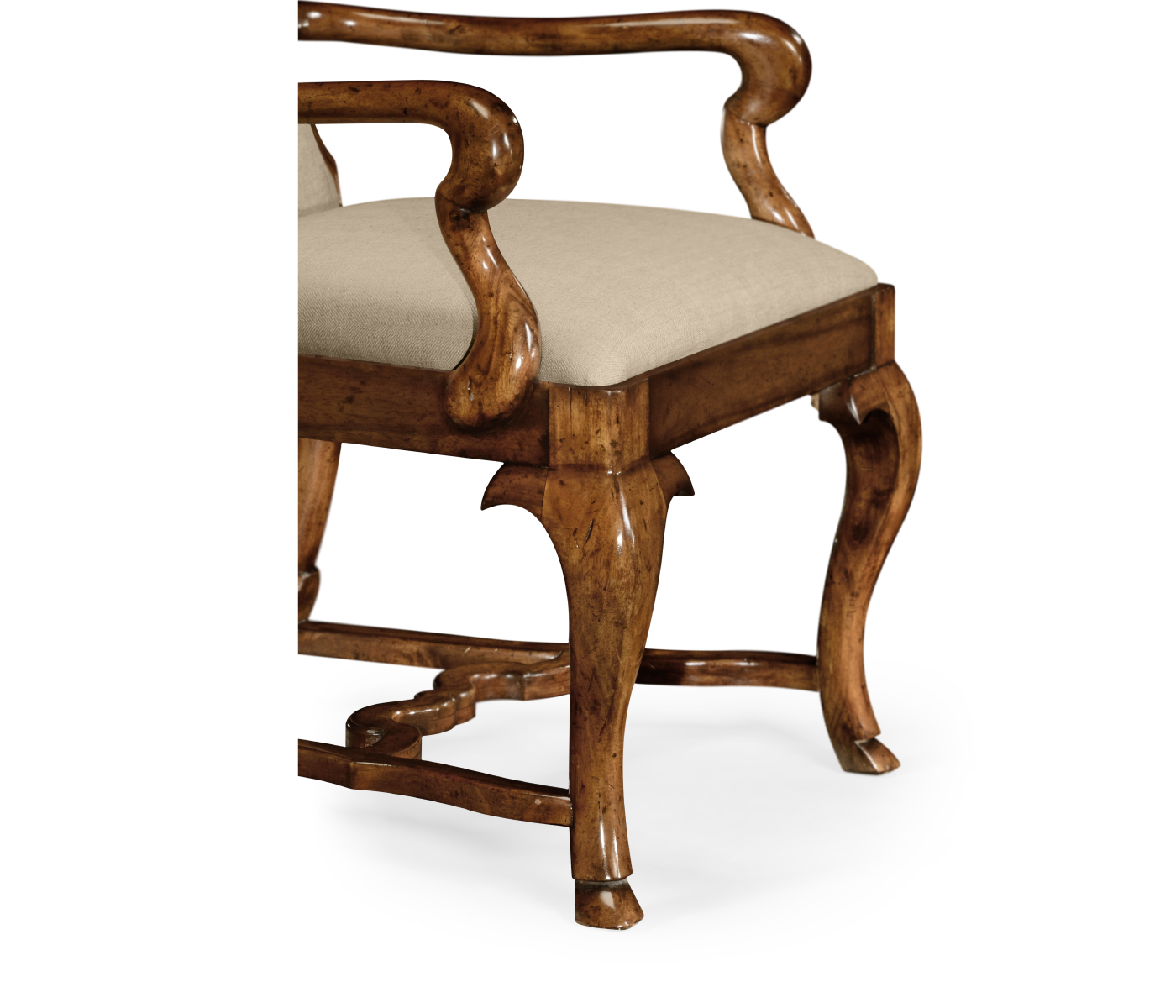 Queen Anne style dining or fireside chair (Arm)