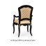 Black & Gilded Floral Arm Chair