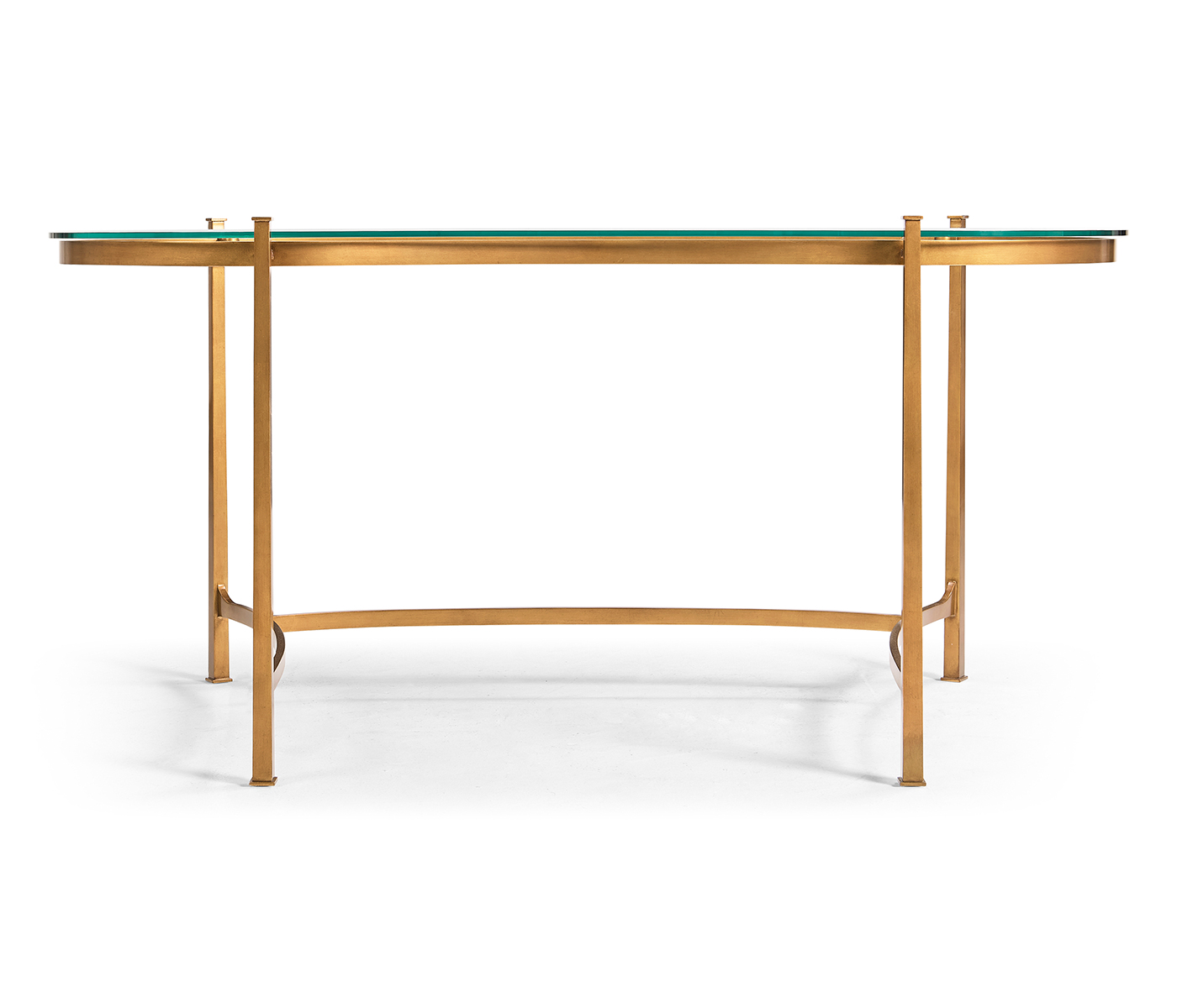 Gilded Kidney Desk with Glass Top