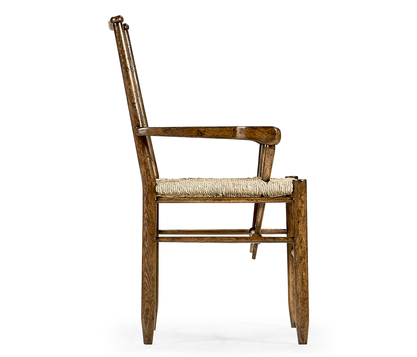 Dark Oak Ladder Back Country Arm Chair