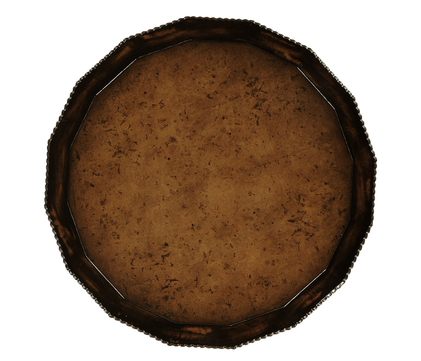 Gadrooned Burl Topped Side Table