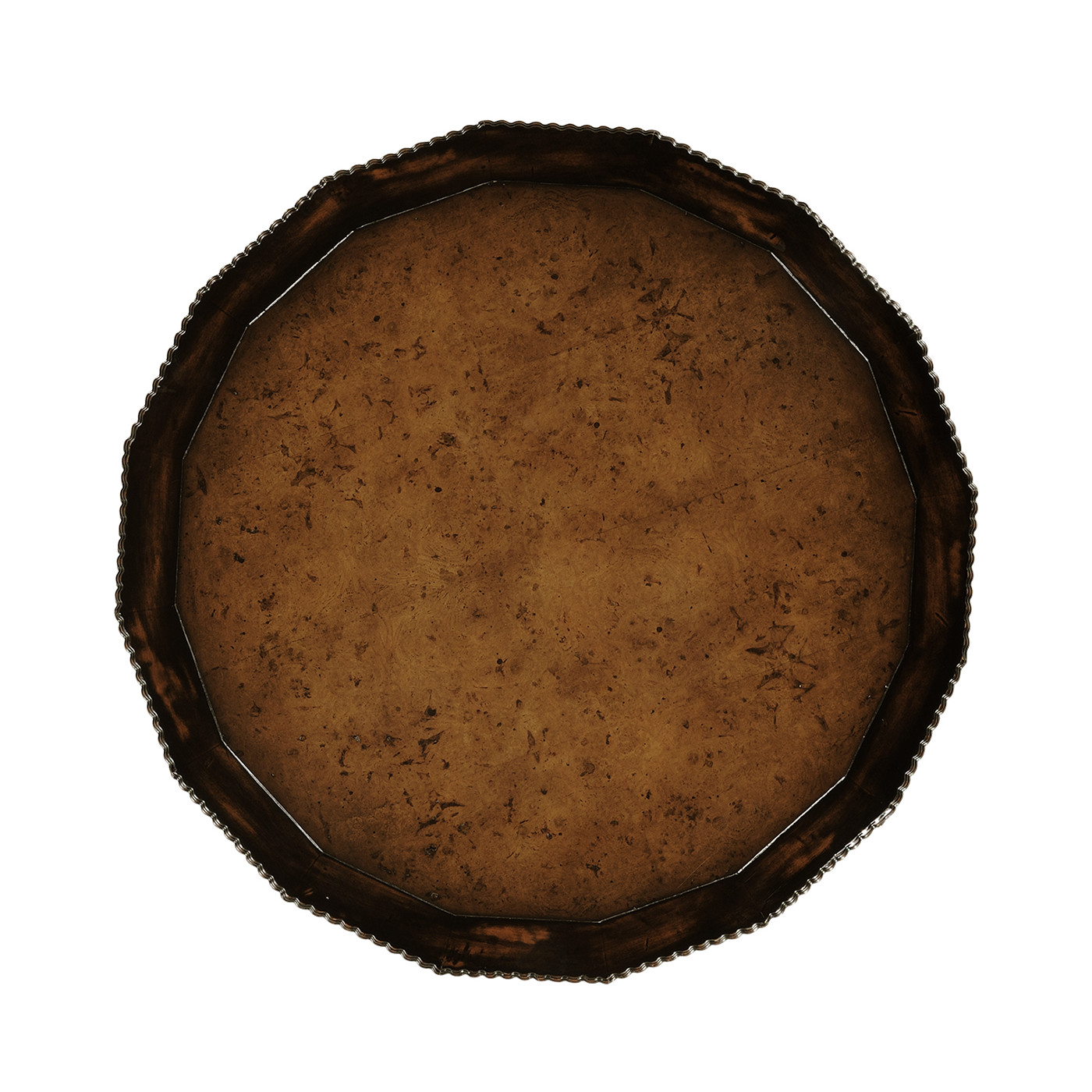 Gadrooned Burl Topped Side Table