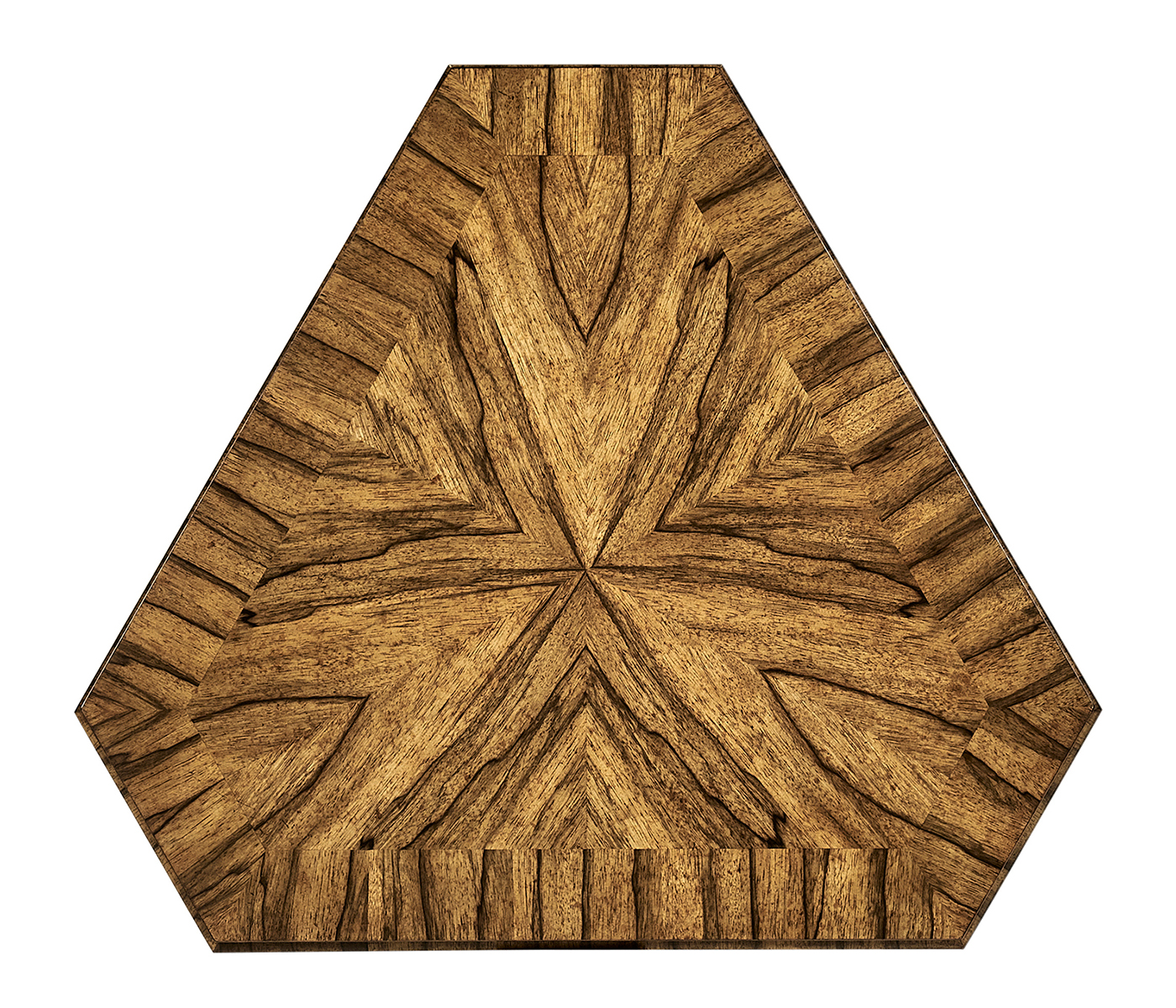 Argentinian Walnut Triangular Topped Side Table