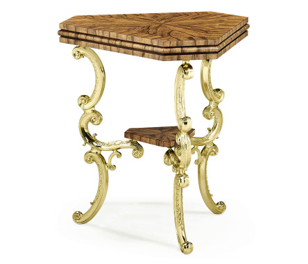 Argentinian Walnut Triangular Topped Side Table