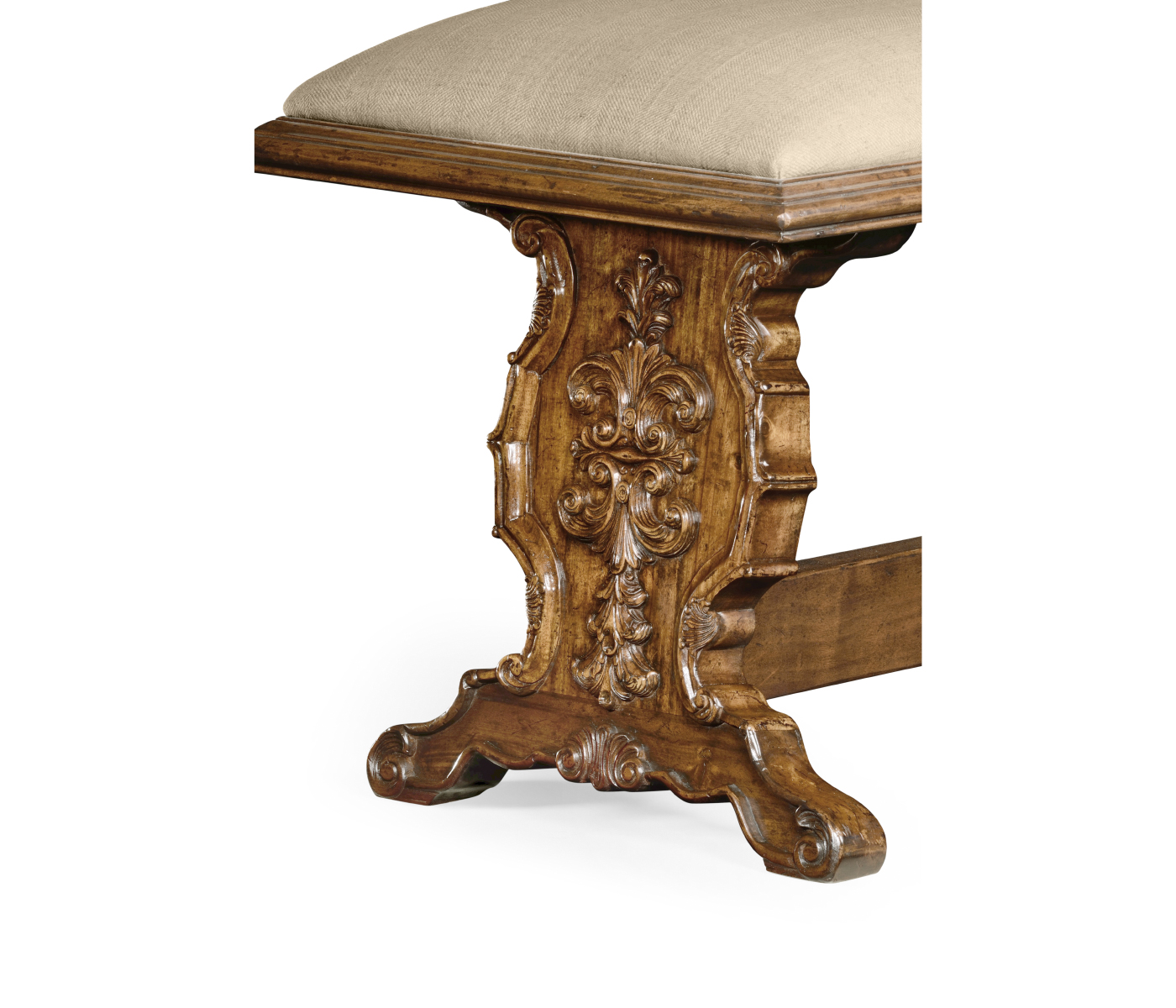 Long portuguese style argentinian walnut bench