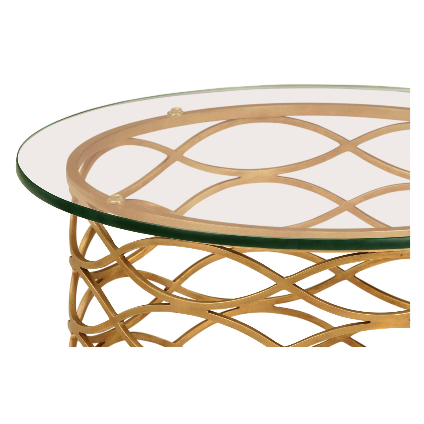 Interlaced Gilded & Glass Side Table
