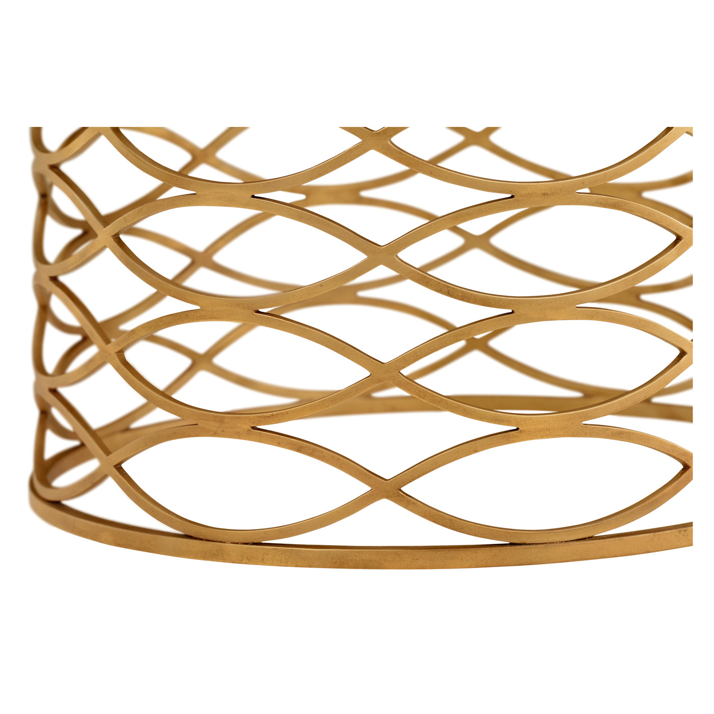 Interlaced Gilded & Glass Side Table