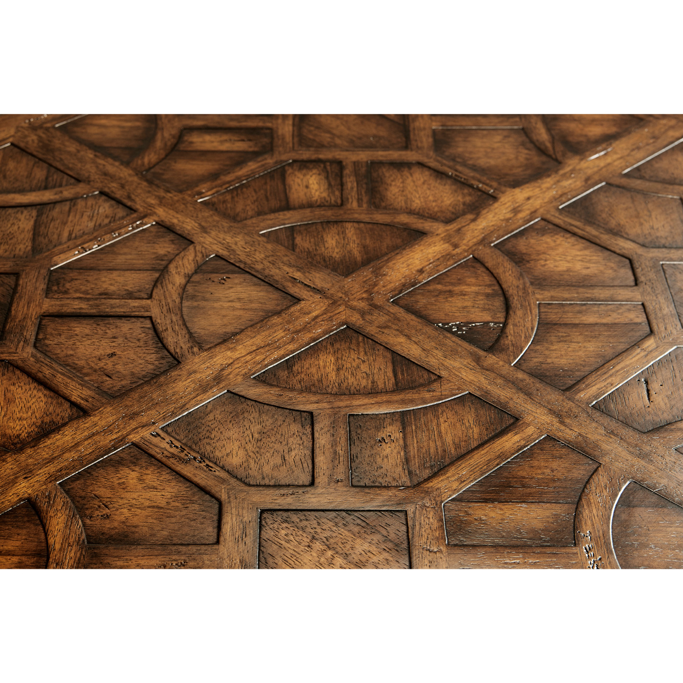 Argentinian Walnut Parquetry & Iron Coffee Table